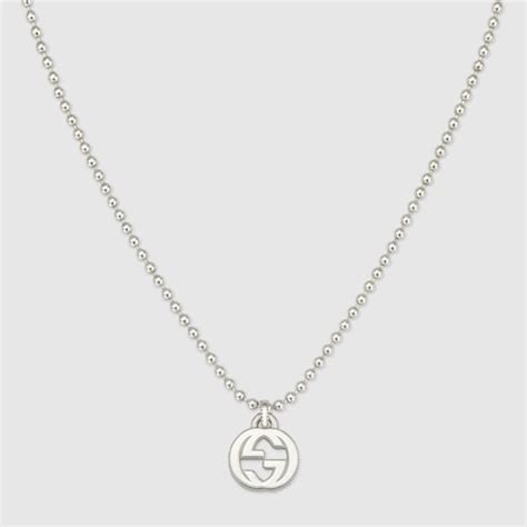 ciondolo gucci donna|Collana con ciondolo GG in argento 925 .